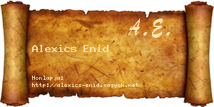Alexics Enid névjegykártya
